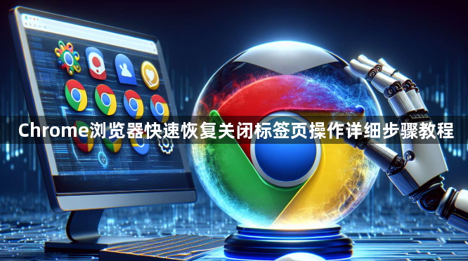 Chrome浏览器快速恢复关闭标签页操作详细步骤教程1