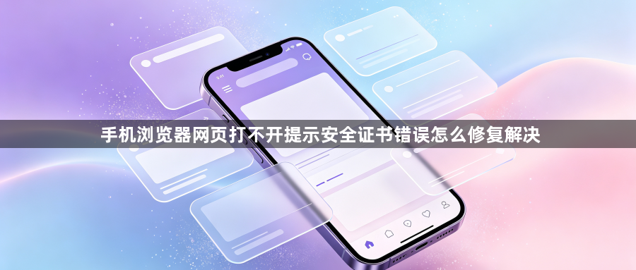 手机浏览器网页打不开提示安全证书错误怎么修复解决1