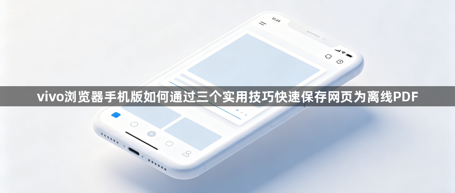vivo浏览器手机版如何通过三个实用技巧快速保存网页为离线PDF1