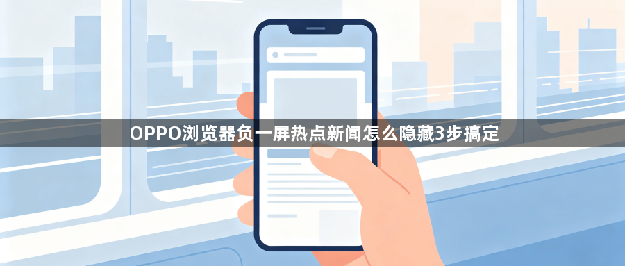 OPPO浏览器负一屏热点新闻怎么隐藏3步搞定1