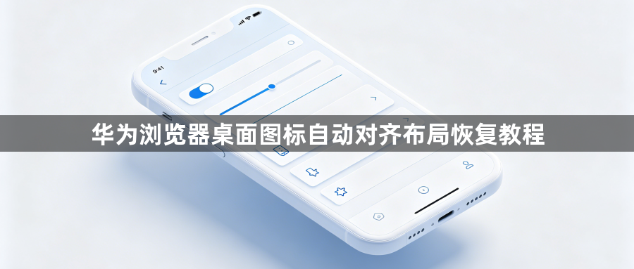 华为浏览器桌面图标自动对齐布局恢复教程1