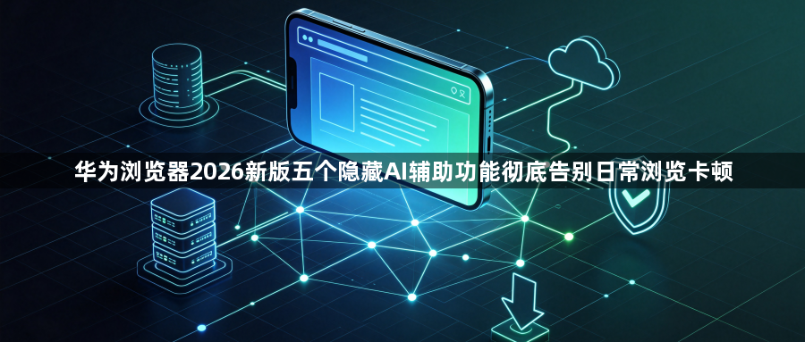 华为浏览器2026新版五个隐藏AI辅助功能彻底告别日常浏览卡顿1