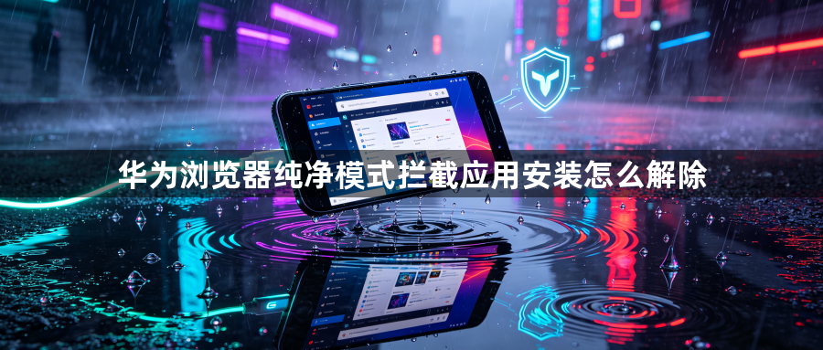 华为浏览器纯净模式拦截应用安装怎么解除1