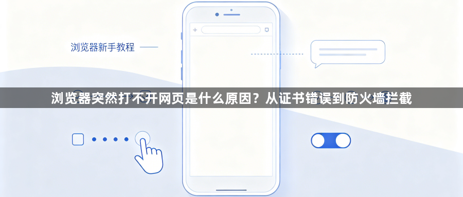 浏览器突然打不开网页是什么原因？从证书错误到防火墙拦截1