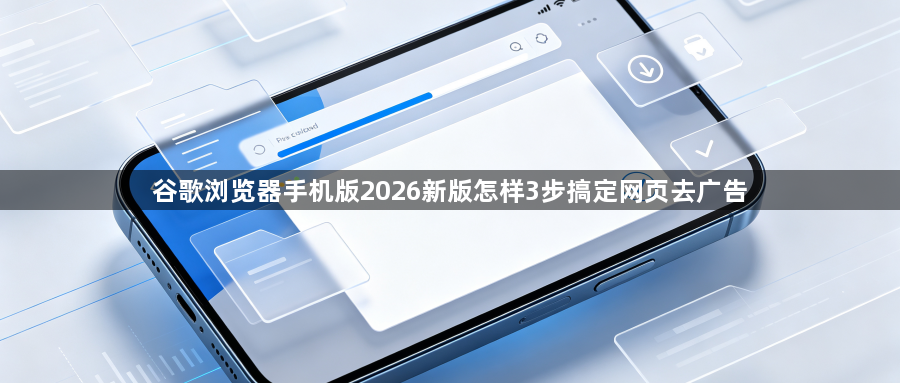 谷歌浏览器手机版2026新版怎样3步搞定网页去广告1