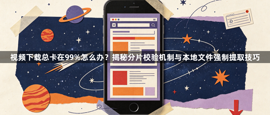 视频下载总卡在99%怎么办？揭秘分片校验机制与本地文件强制提取技巧1