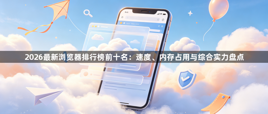 2026最新浏览器排行榜前十名：速度、内存占用与综合实力盘点1