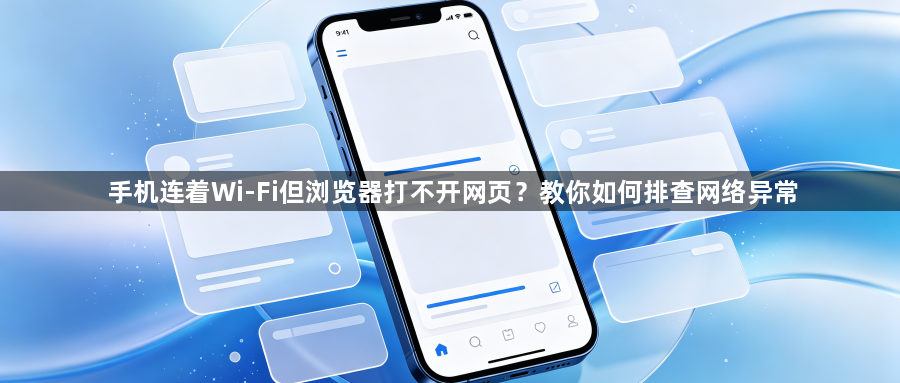 手机连着Wi-Fi但浏览器打不开网页？教你如何排查网络异常1