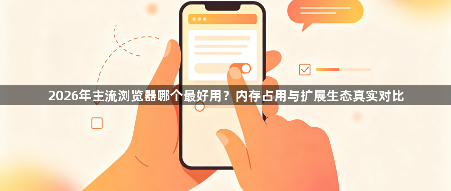 2026年主流浏览器哪个最好用？内存占用与扩展生态真实对比1