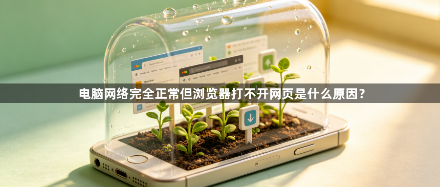 电脑网络完全正常但浏览器打不开网页是什么原因？1