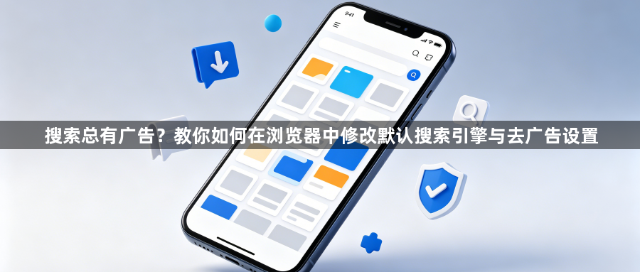 搜索总有广告？教你如何在浏览器中修改默认搜索引擎与去广告设置1