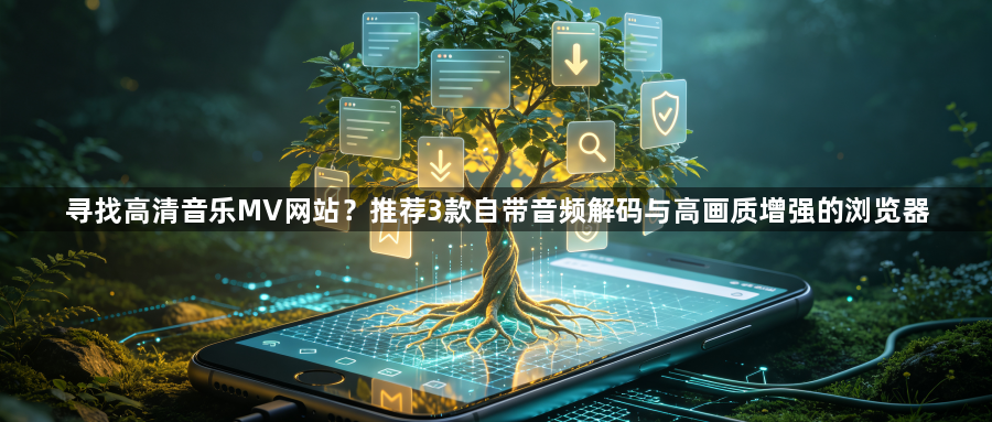 寻找高清音乐MV网站？推荐3款自带音频解码与高画质增强的浏览器1