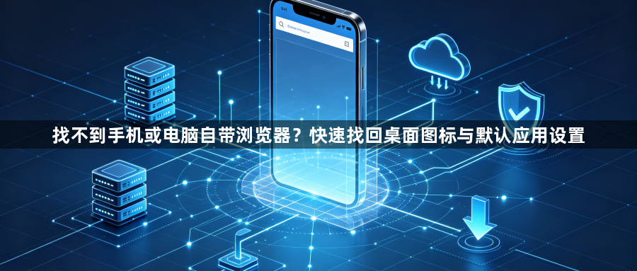 找不到手机或电脑自带浏览器？快速找回桌面图标与默认应用设置1