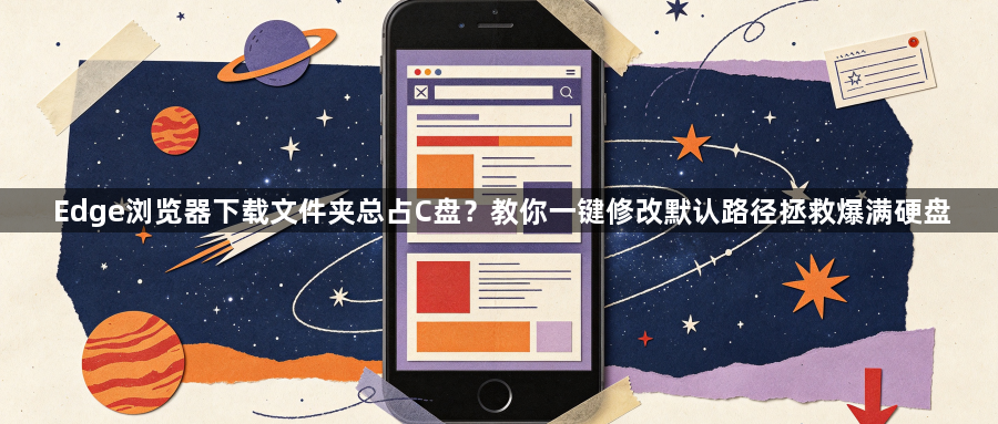 Edge浏览器下载文件夹总占C盘？教你一键修改默认路径拯救爆满硬盘1