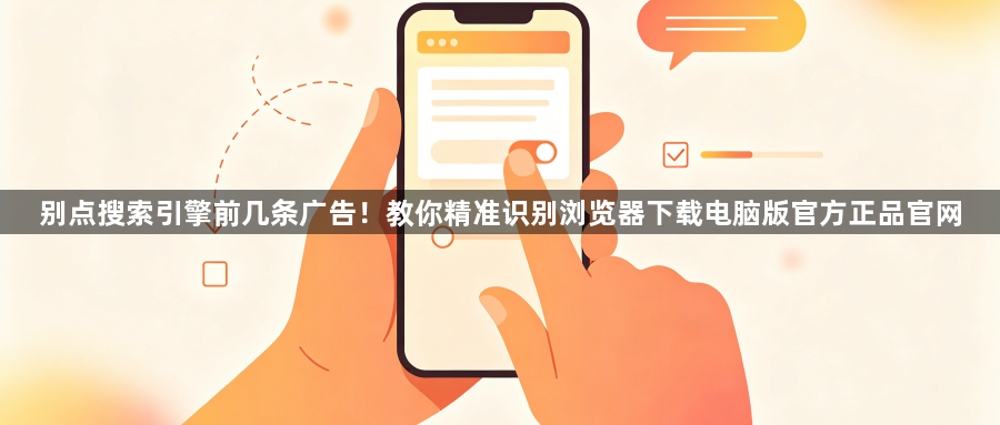 别点搜索引擎前几条广告！教你精准识别浏览器下载电脑版官方正品官网1